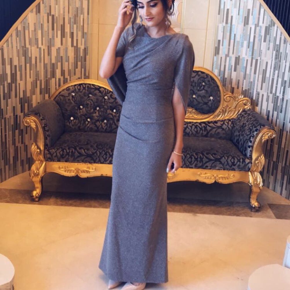 formal draped gown